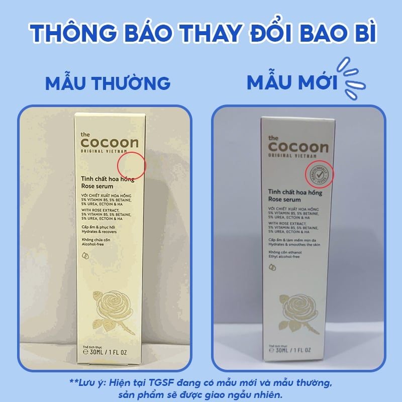 Serum Cocoon Tinh Chất Cấp Ẩm Và Phục Hồi Da Chiết Xuất Hoa Hồng Rose Serum 30ml