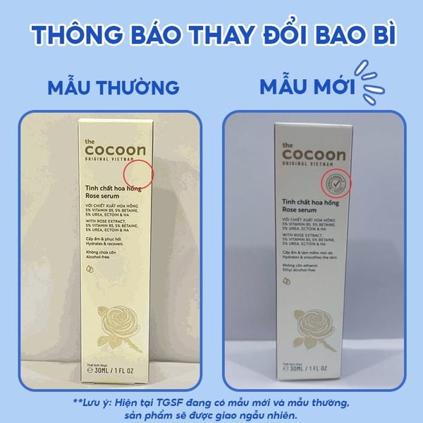  Serum Cocoon Tinh Chất Cấp Ẩm Và Phục Hồi Da Chiết Xuất Hoa Hồng Rose Serum 30ml 