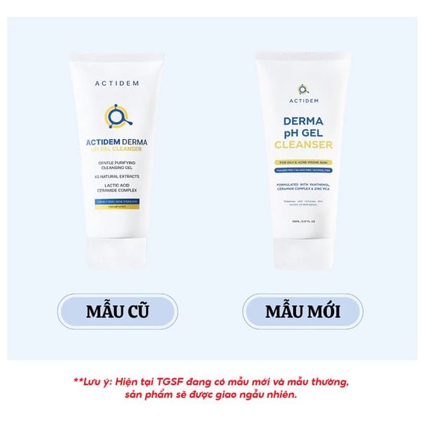  Gel Rửa Mặt Actidem Dành Cho Da Dầu Mụn Derma pH Gel Cleanser 150ml 