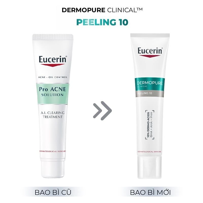 Tinh Chất Eucerin Hỗ Trợ Giảm Mụn, Mờ Vết Thâm Eucerin Dermopure Clinical Peeling 10 40ml