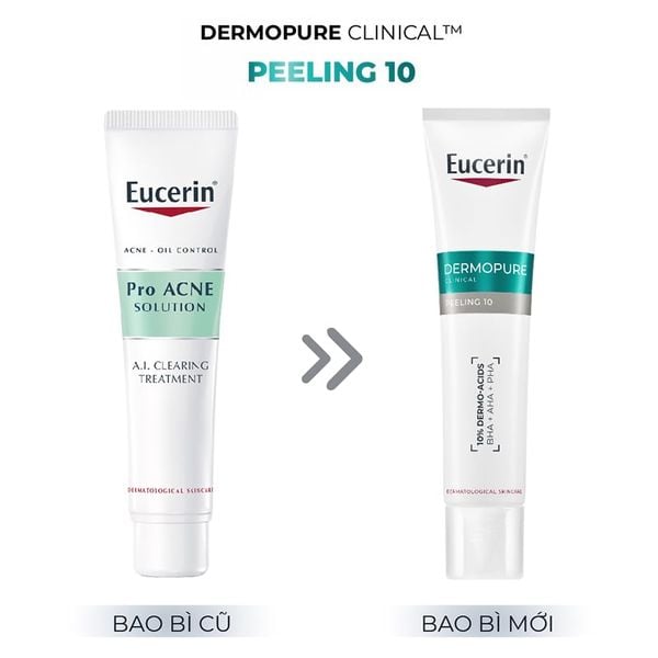  Tinh Chất Eucerin Hỗ Trợ Giảm Mụn, Mờ Vết Thâm Eucerin Dermopure Clinical Peeling 10 40ml 