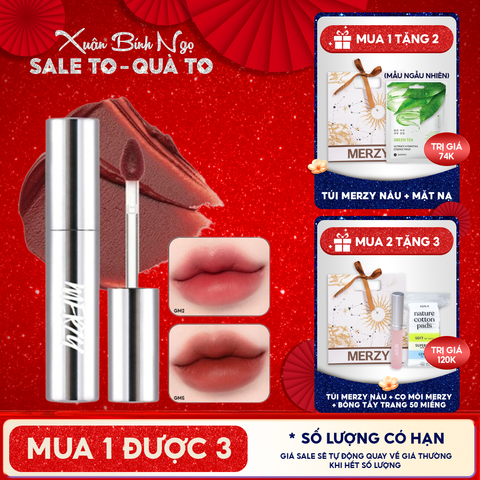 [Merzy Glam Vỏ Bạc] Son Kem Lì Mềm Mịn, Lâu Trôi Merzy The Glam Mellow Tint 4g