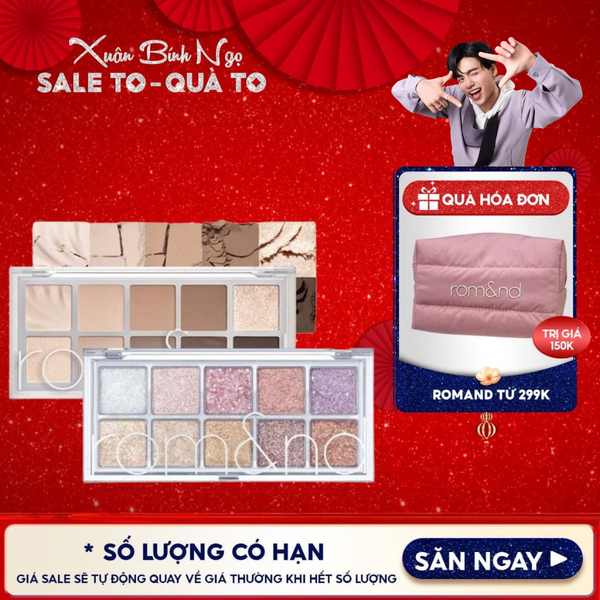  [NEW][Màu 00 - 13] Bảng Phấn Mắt 10 Ô Siêu Lấp Lánh Romand Better Than Eye Palette 