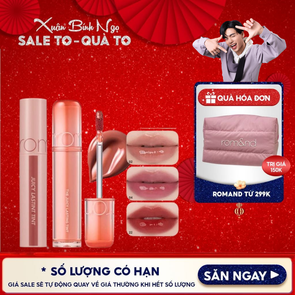 [NEW][Màu 1-39] Son Tint Lì Romand Căng Bóng The Juicy Lasting Tint