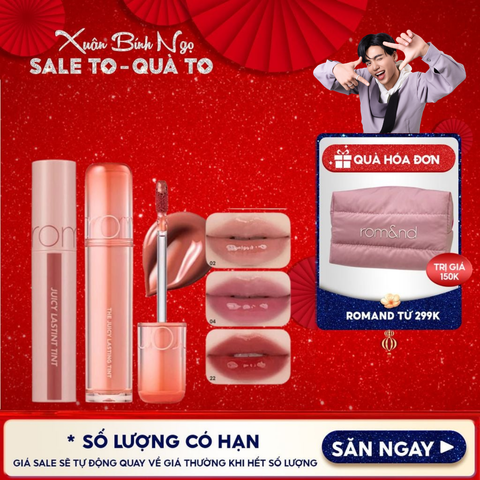  [NEW][Màu 1-39] Son Tint Lì Romand Căng Bóng The Juicy Lasting Tint 