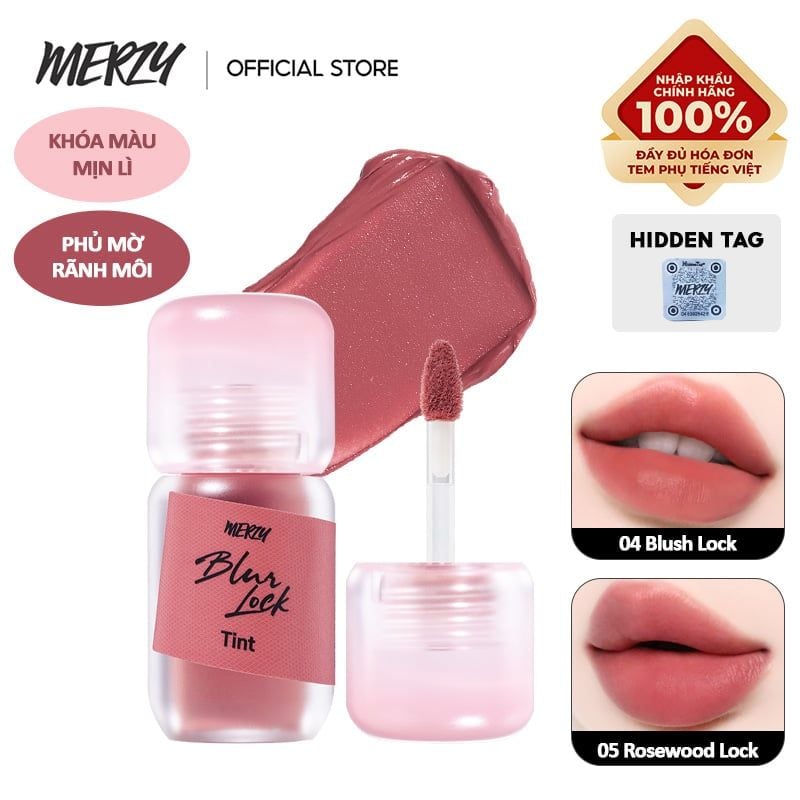 Son Kem Lì Merzy Khóa Môi Mịn Lì Tự Nhiên Blur Lock Tint 4g
