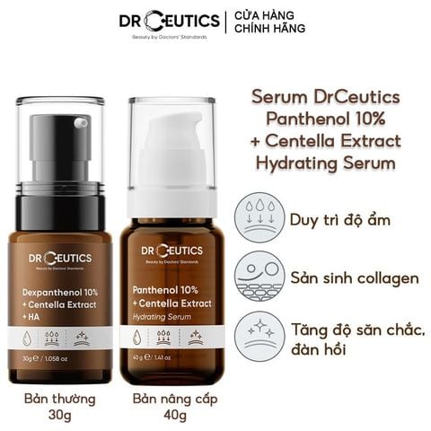 Serum DrCeutics Cấp Ẩm, Làm Dịu Da DrCeutics Panthenol 10% + Centella Extract Hydrating Serum