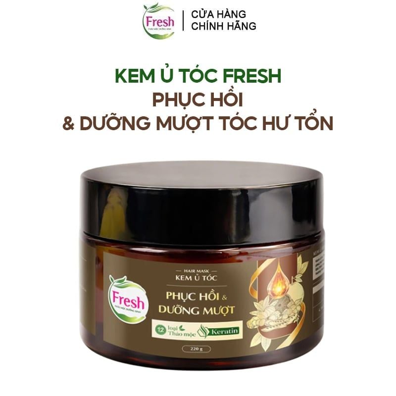 Kem Ủ Tóc Fresh Thảo Mộc Dưỡng Sinh Phục Hồi & Dưỡng Mượt Tóc Hư Tổn 220g