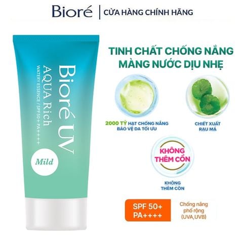 Tinh Chất Chống Nắng Màng Nước Dịu Nhẹ Bioré Uv Aqua Rich Watery Essence Mild SPF50+ PA++++ 50g