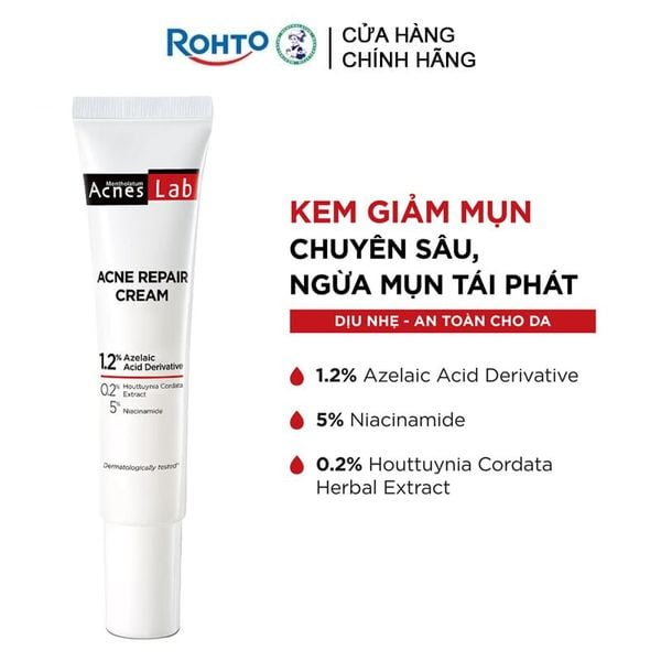  Kem Dưỡng Hỗ Trợ Giảm Mụn Chuyên Sâu Acnes Lab Acne Repair Cream 20g 