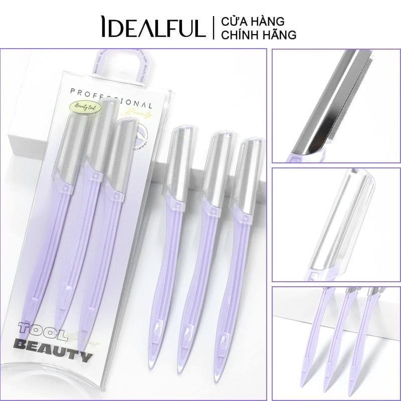 Set Dao Cạo Lông Mày Tiện Lợi Idealful Eyebrow Razor Set - BMS-187