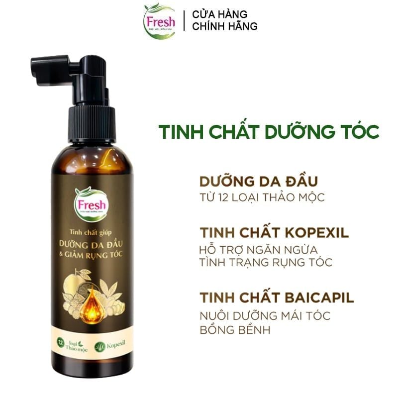 Tinh Chất Fresh Thảo Mộc Dưỡng Sinh Giúp Dưỡng Da Đầu & Hỗ Trợ Giảm Rụng Tóc 100ml
