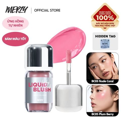 Má Hồng Kem Merzy Mịn Lì Baby Cheek Liquid Blush 4.6g