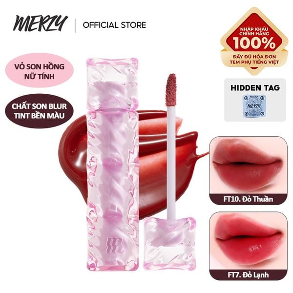  [NEW] Son Tint Merzy Mịn Lì , Bền Màu, Fit Môi Tự Nhiên Water Fit Blur Tint 3.7g 