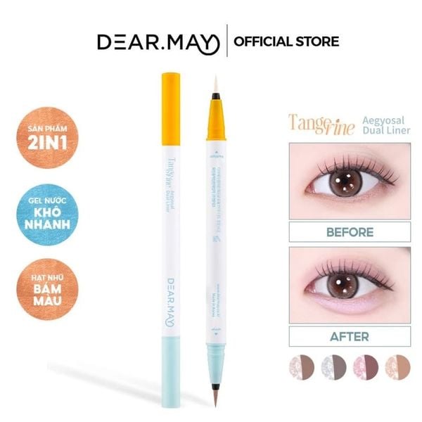  Bút Kẻ Bọng Mắt Hai Đầu Dearmay Tangerine Aegyosal Dual Liner 0.5gx2 