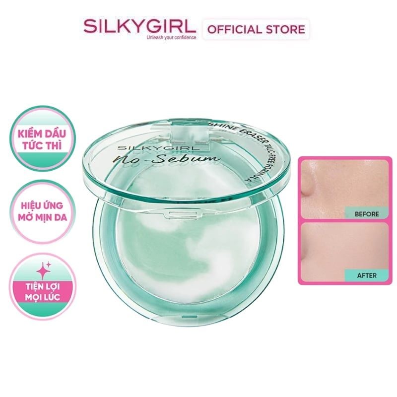 Phấn Phủ Silkygirl Dạng Sáp Kiềm Dầu No-Sebum Shine Eraser 3.5g #01 Matte
