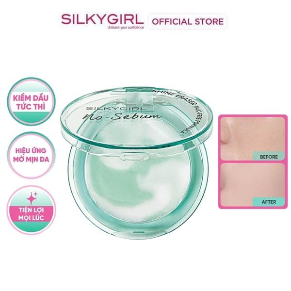  Phấn Phủ Silkygirl Dạng Sáp Kiềm Dầu No-Sebum Shine Eraser 3.5g #01 Matte 