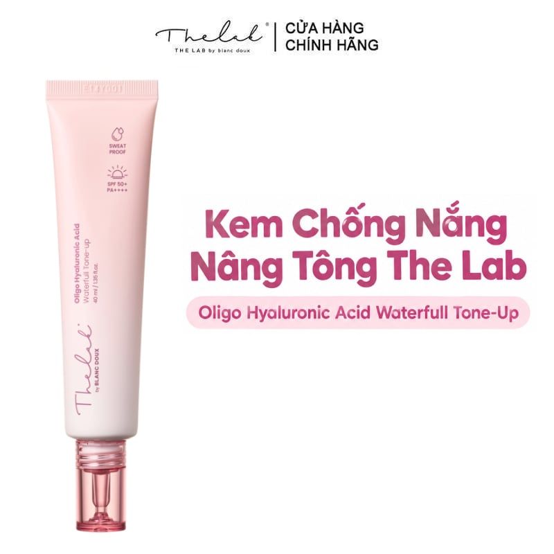 Kem Chống Nắng Nâng Tông The Lab By Blanc Doux Oligo Hyaluronic Acid Waterfull Tone-Up SPF50+/PA++++ 40ml