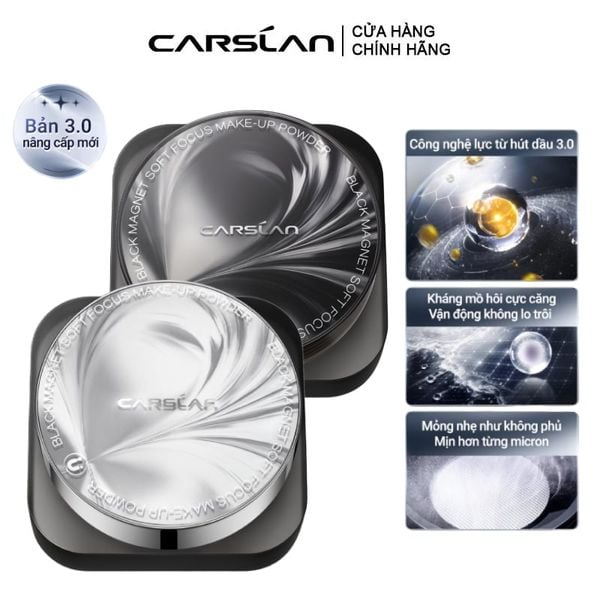  [BẢN 3.0] Phấn Phủ Carslan Dạng Bột, Kiềm Dầu Black Magnet Soft Focus Make-Up Powder The Third Generation 8g 
