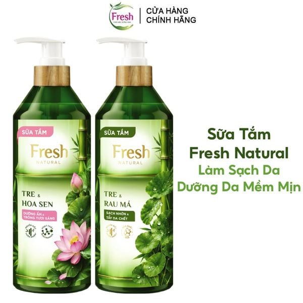  Sữa Tắm Fresh Natural Chiết Xuất Tre Hỗ Trợ Làm Sạch, Duy Trì Độ Đàn Hồi Và Giúp Da Mềm Mịn 700g 