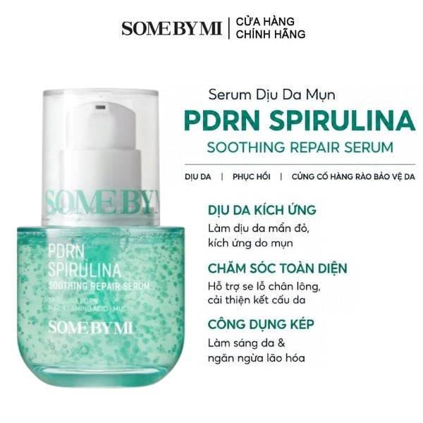  Serum Some By Mi Làm Dịu Da Mụn, Hỗ Trợ Phục Hồi PDRN Spirulina Soothing Repair Serum 50ml 