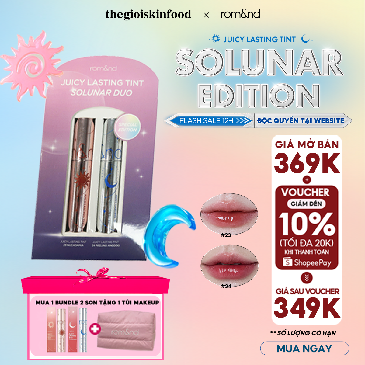 Solunar Edition Son Tint Lì Romand Juicy Lasting Tint Solunar Edition 5.5g