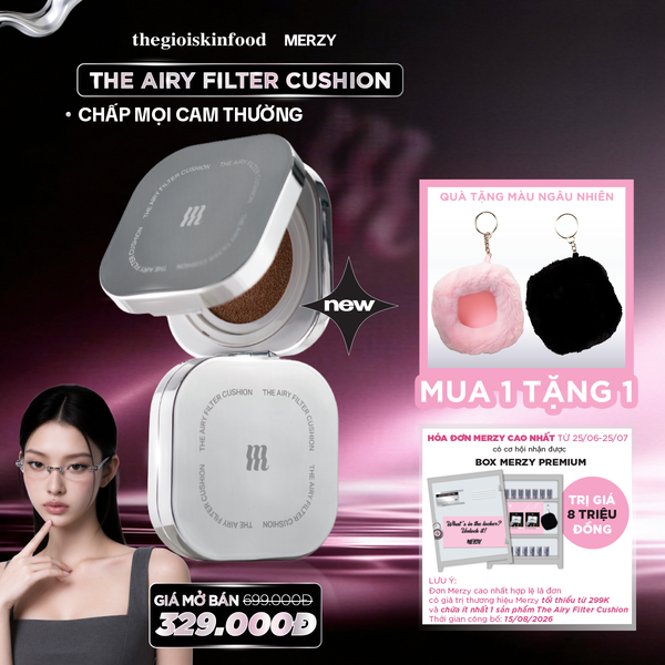  Phấn Nước Merzy Mịn Lì, Che Phủ Cao The Airy Filter Cushion SPF50+ PA+++ 11g 