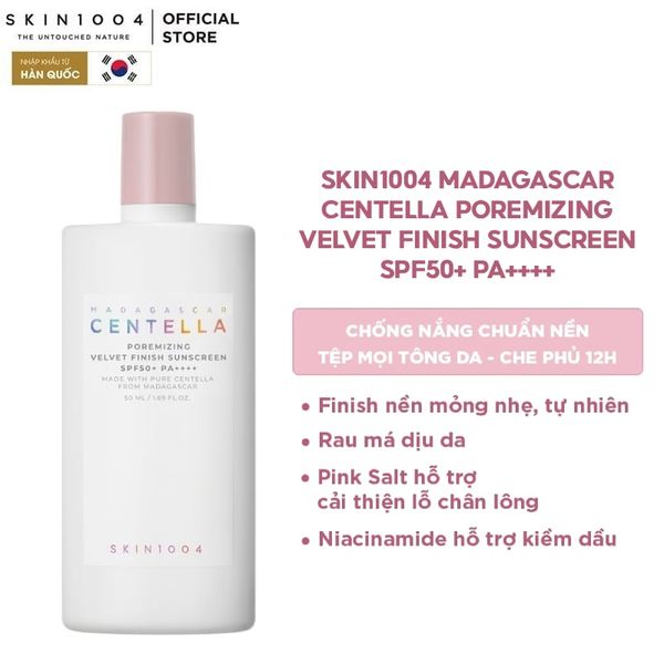  Kem Chống Nắng Skin1004 Madagascar Centella Poremizing Velvet Finish Sunscreen SPF50+ PA++++ 50ml 