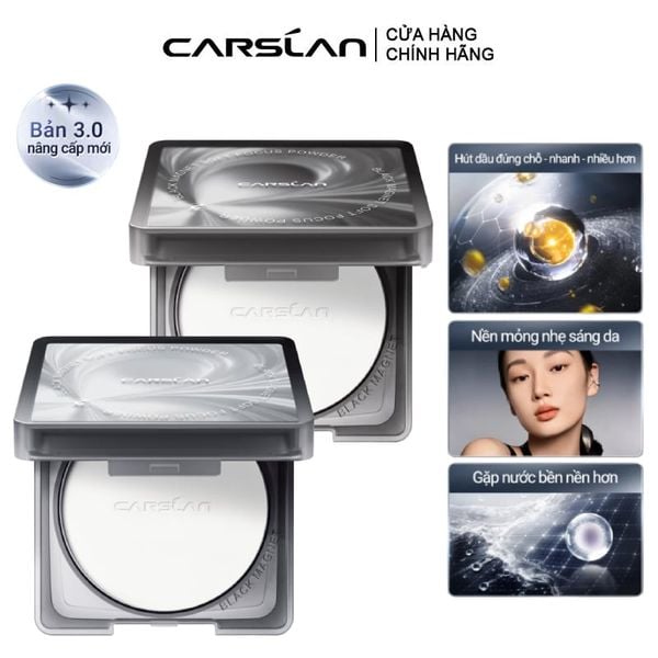  [BẢN 3.0] Phấn Phủ Carslan Dạng Nén Lâu Trôi Black Magnet Soft Powder 8g 