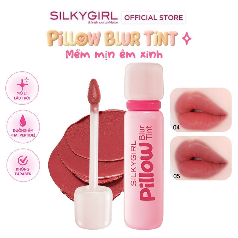Son Kem Mịn Lì Silkygirl Pillow Blur Tint 2.5g
