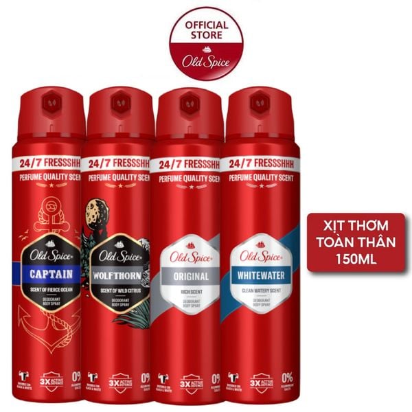  Xịt Thơm Khử Mùi Toàn Thân Old Spice Deodorant Body Spray 150ml 