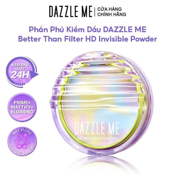  Phấn Phủ Kiềm Dầu Không Màu DAZZLE ME Better Than Filter HD Invisible Powder 5g 