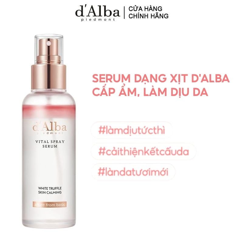 Serum d'Alba Tinh Chất Dưỡng Cấp Ẩm, Làm Dịu Da White Truffle Vital Spray Serum 100ml