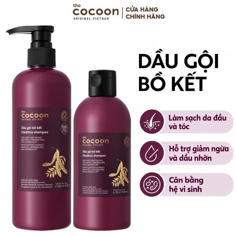 Dầu Gội Bồ Kết Cocoon Gleditsia Shampoo