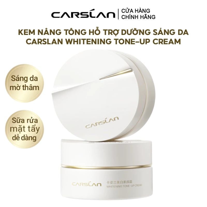 Kem Nâng Tông Carslan Hỗ Trợ Dưỡng Sáng Da Whitening Tone-Up Cream 50g