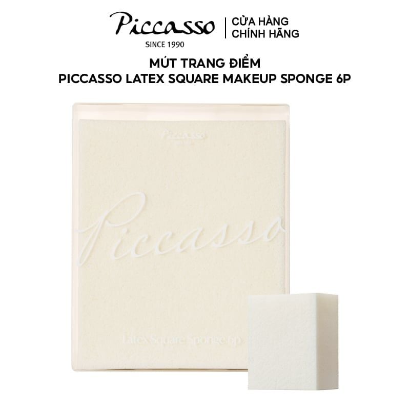 Mút Trang Điểm Piccasso Latex Square Makeup Sponge 6P