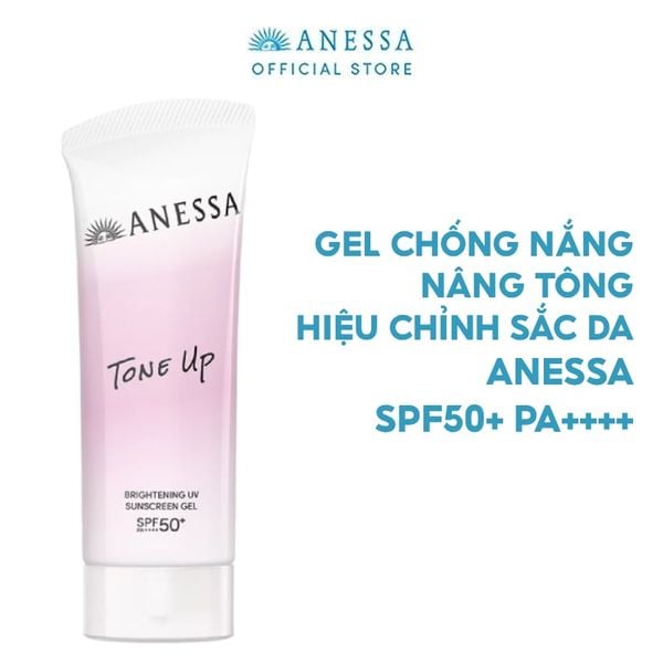  Gel Chống Nắng Anessa Nâng Tông, Hiệu Chỉnh Sắc Tím Brightening Uv Sunscreen Gel SPF50+/PA++++ 90g 
