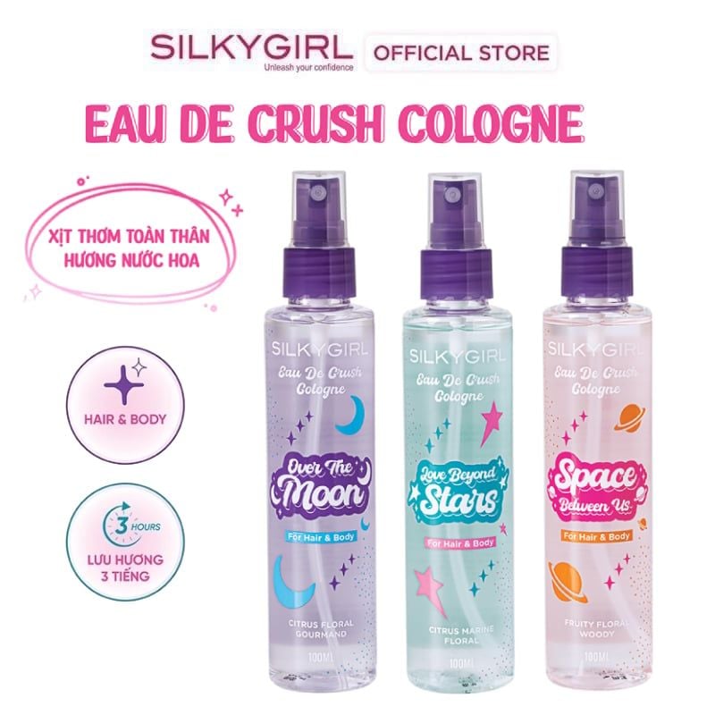 Xịt Thơm Toàn Thân Silkygirl Eau De Crush Cologne 100ml