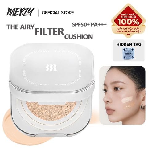 Phấn Nước Merzy Mịn Lì, Che Phủ Cao The Airy Filter Cushion SPF50+ PA+++ 11g
