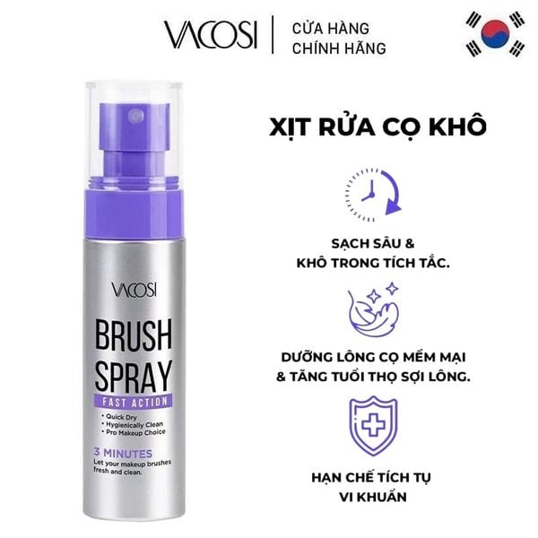  Xịt Rửa Cọ Khô Vacosi Brush Spray Fast Action RC05 60ml 