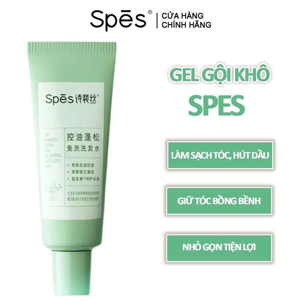  Dầu Gội Khô SPES Dạng Gel Hút Dầu Thừa Và Làm Phồng Tóc Dry Shampoo Lotion For Oil-Control And Fluffy Hair 80ml 