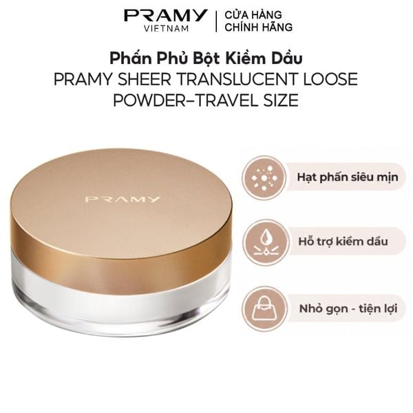  Phấn Phủ Pramy Dạng Bột Kiềm Dầu Sheer Translucent Loose Powder-Travel Size 8g 
