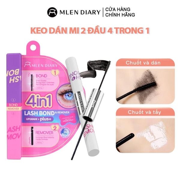  Mascara Keo Dán Mi 2 Đầu 4 Trong 1 Mlen Diary 8g 
