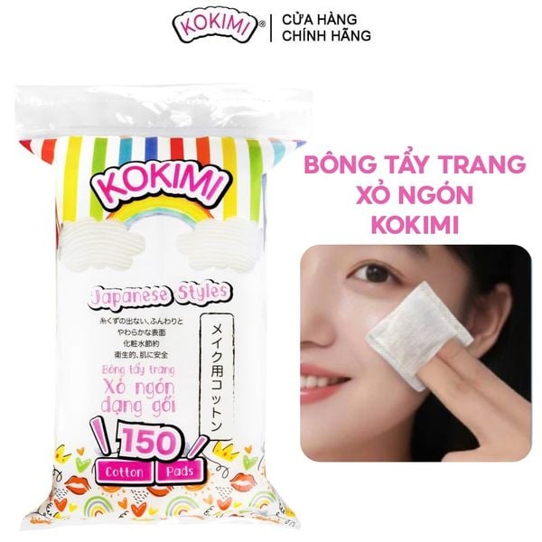  Bông Tẩy Trang Xỏ Ngón Kokimi Fingers Cotton Pads 150 miếng 