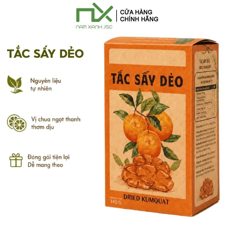 Hộp Tắc Sấy Dẻo Nam Xanh JSC 140g