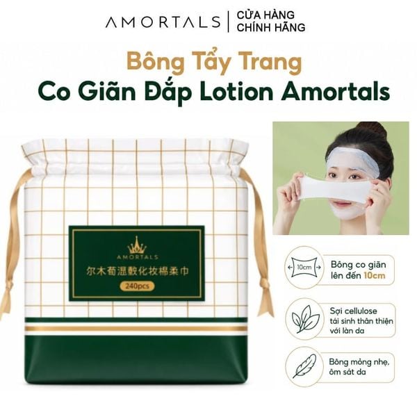  Bông Tẩy Trang Amortals Co Giãn Đắp Lotion Stretchable Cosmetic Cotton Pads 