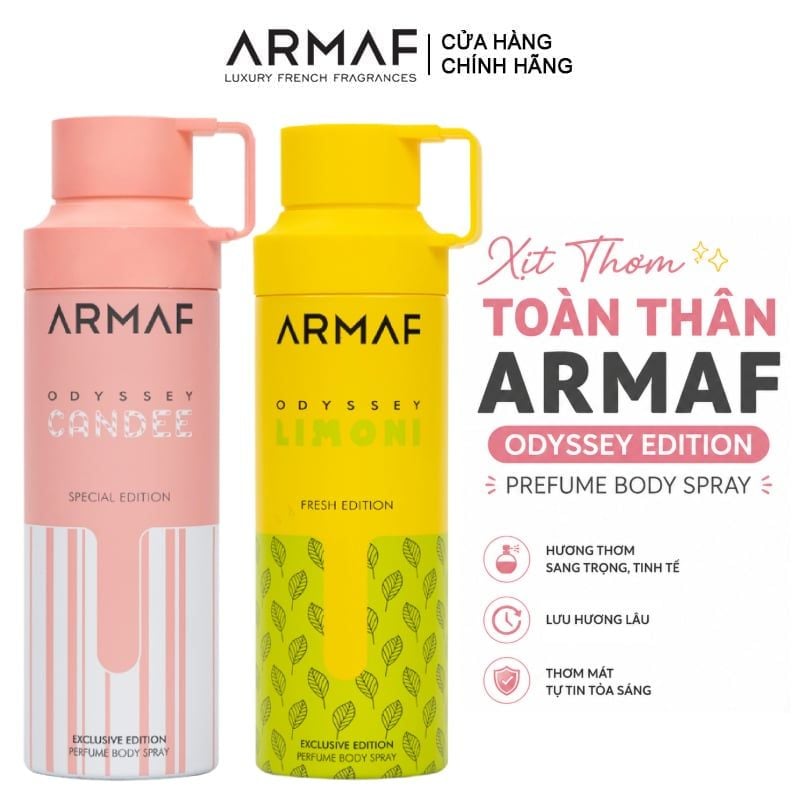 Xịt Thơm Toàn Thân Armaf Odyssey Edition Prefume Body Spray 200ml