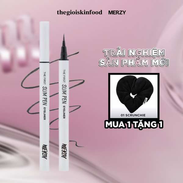  Bút Kẻ Mắt Merzy Siêu Mảnh, Bền Màu, Lâu Trôi The First Slim Pen Eyeliner 0.45g 