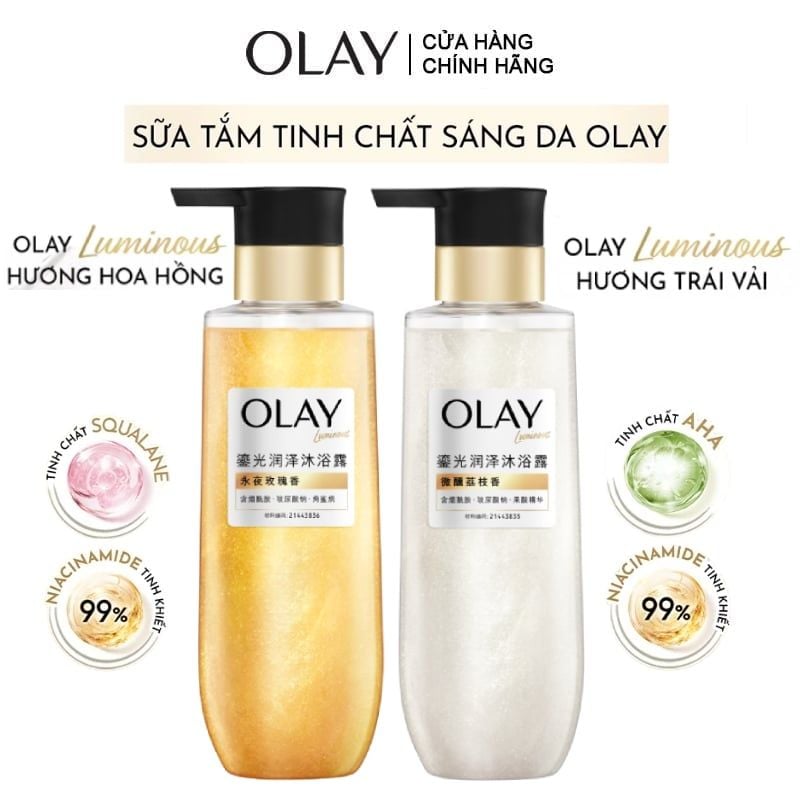 Sữa Tắm Olay Sáng Da Hương Nước Hoa Cao Cấp Luminous Body Wash 350g