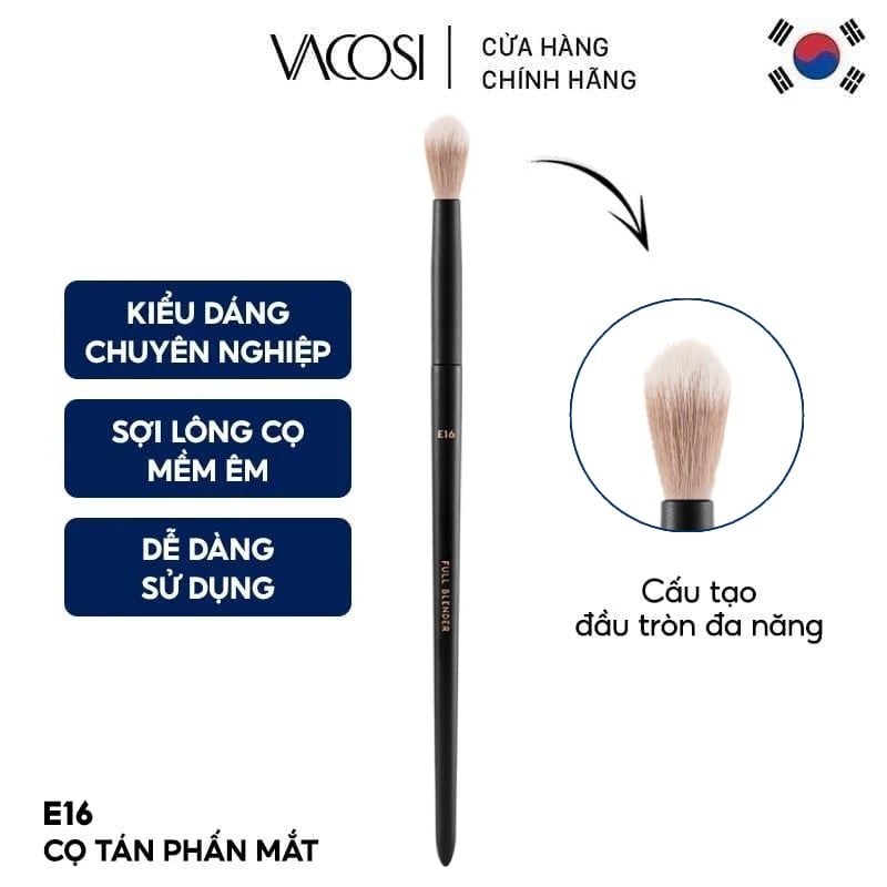 Cọ Tán Phấn Mắt Vacosi Full Blender Brush E16